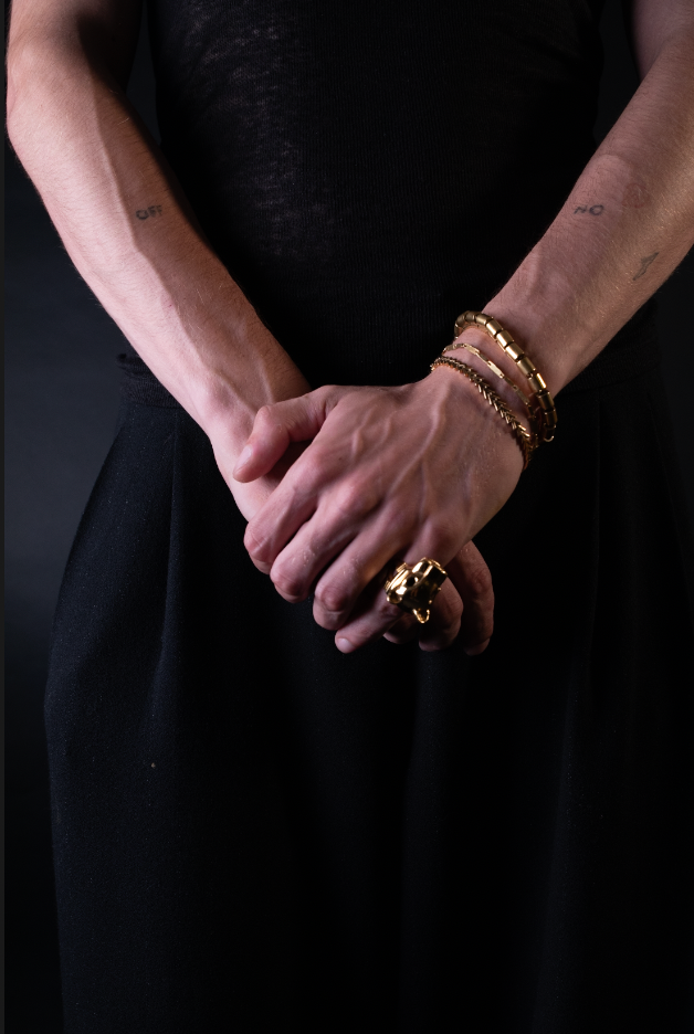 ANEL ONÇA INCA - Bronze banhado a ouro 18K