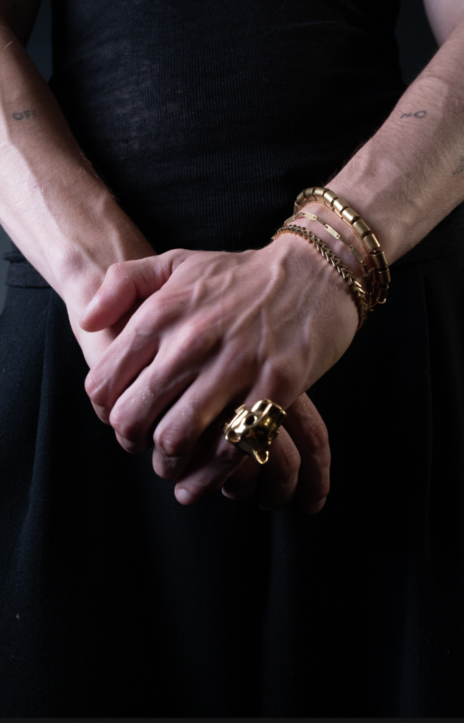 PULSEIRA MISSANGAS INCA - Bronze banhado a ouro 18K