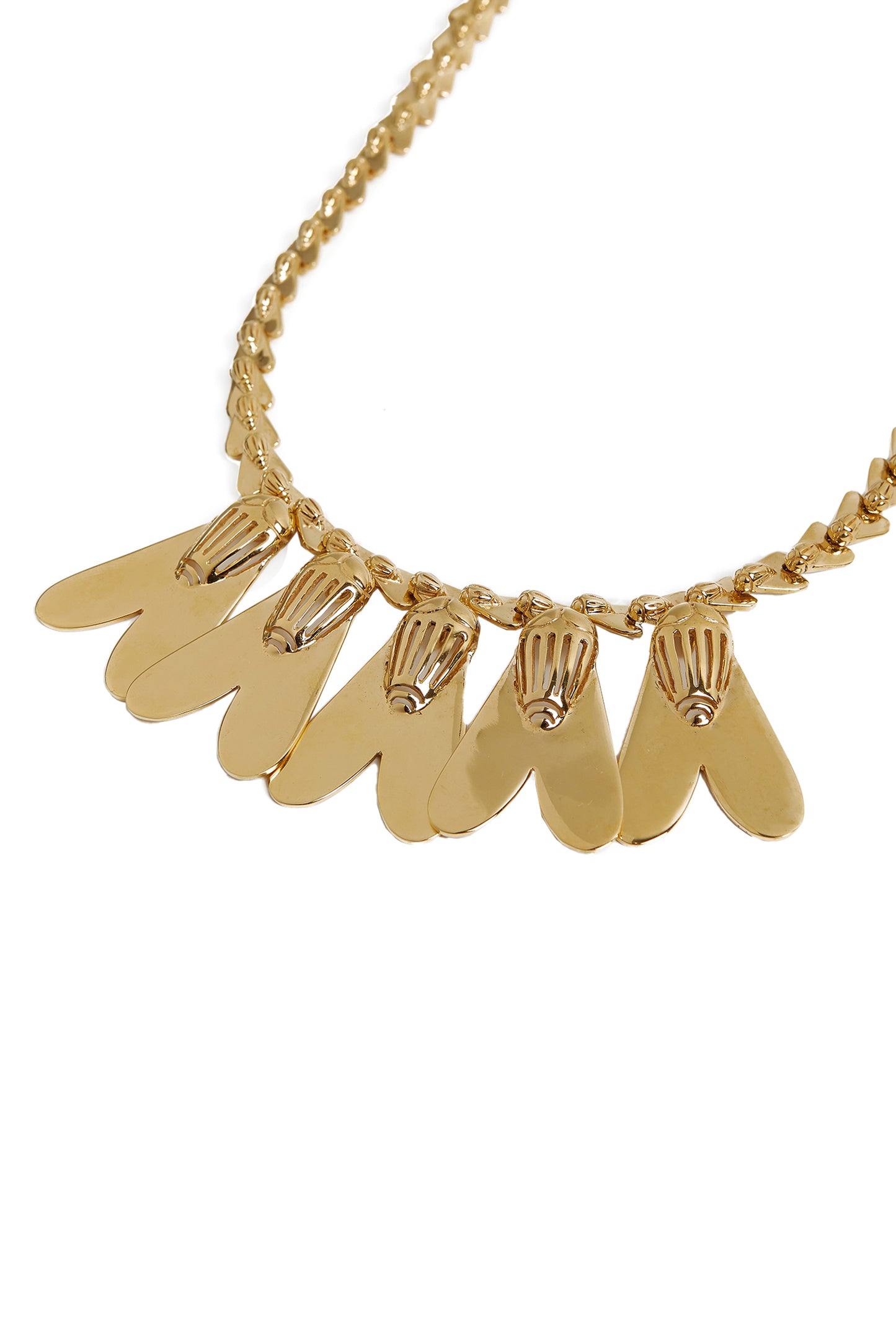 COLAR MOSCAS AFRICANAS - Bronze banhado a ouro 18K