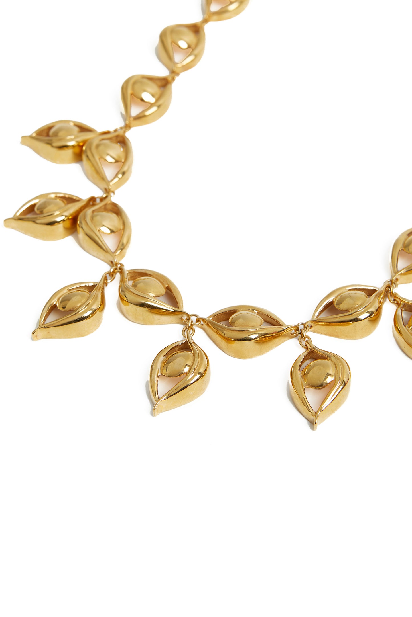 COLAR OLHOS SURREALISTA - Bronze banhado a ouro 18K