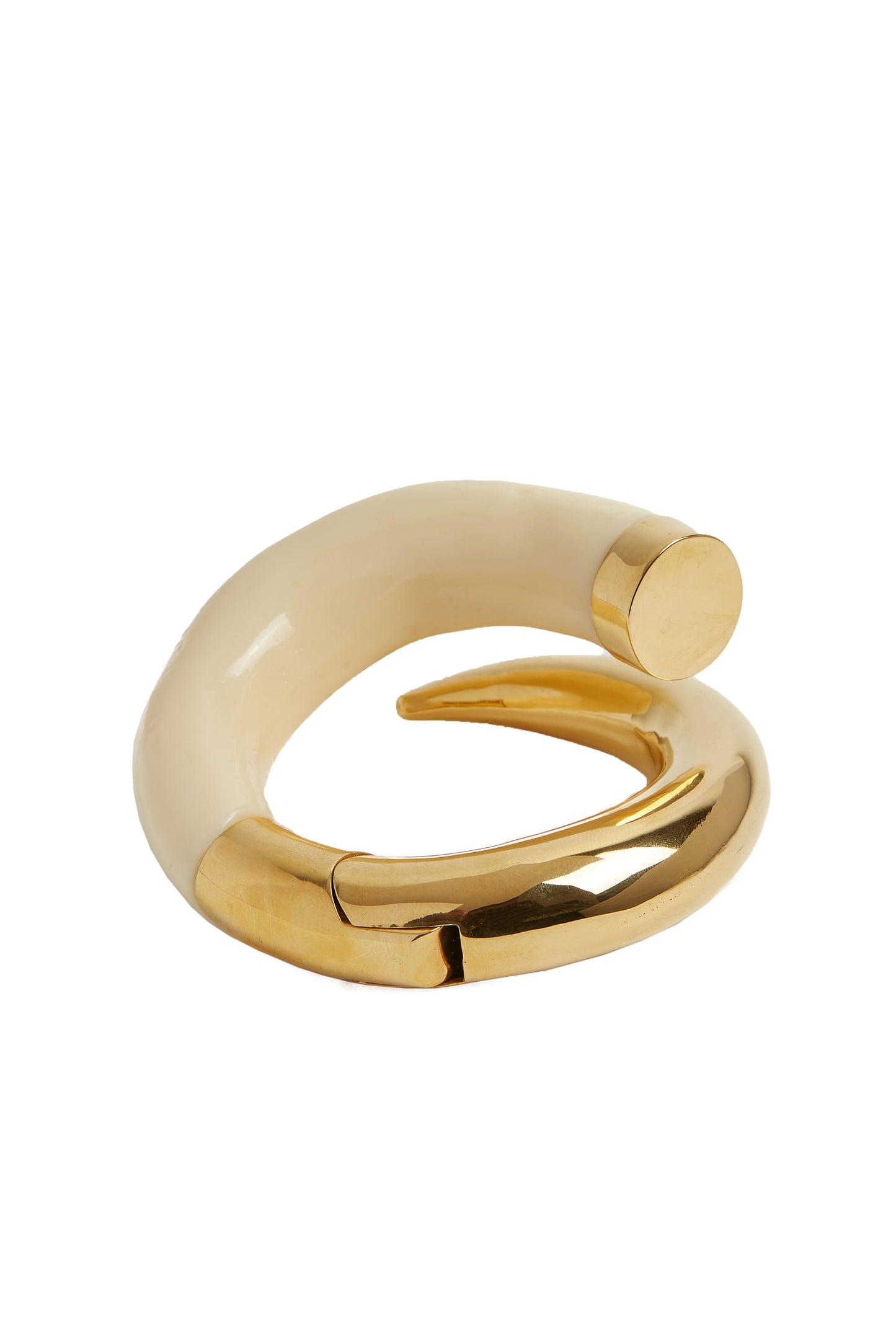 PULSEIRA CHIFRE DE JAVALI - Bronze banhado a ouro 18K com resina