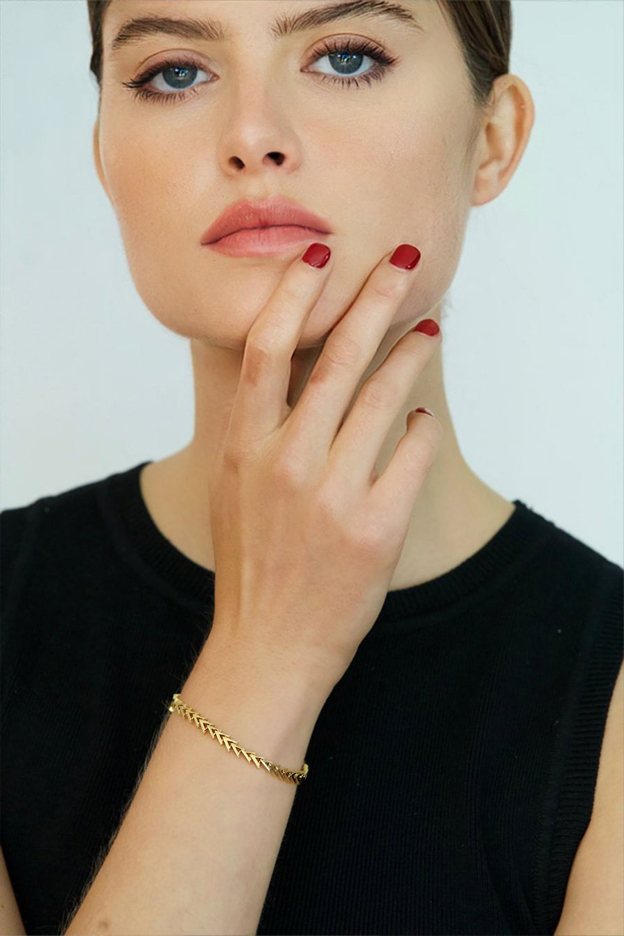 PULSEIRA PIRÂMIDES GIZA MINI - Bronze banhado a ouro 18K