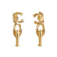 SURREALIST LOBSTER AND CRAB EARRINGS - 18K gold-plated bronze